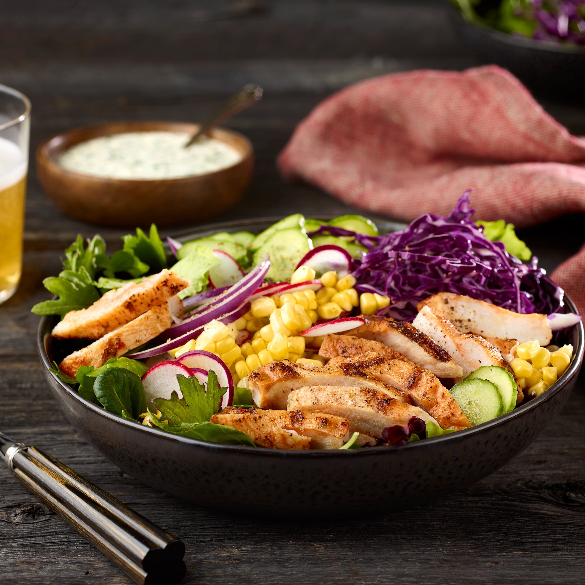 Cooked Seasoned Cajun Halal Chicken Breast Strips Expresco Factory Outlet