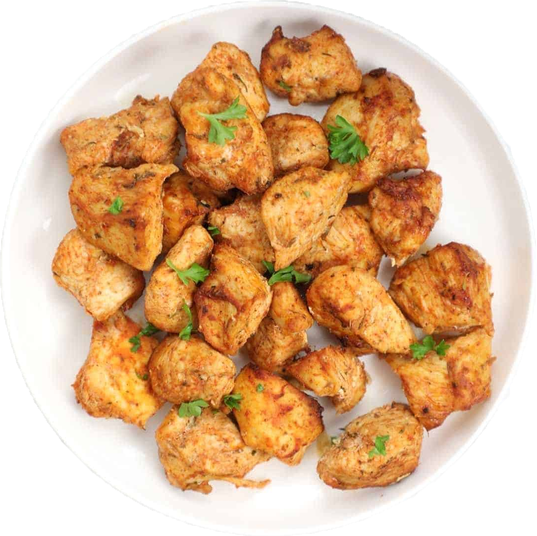 936451950 Fully Cooked HALAL Chicken Thigh Cubes (2kg)