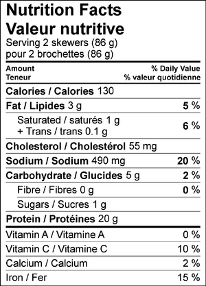 12451575 Fully Cooked Beef brochettes (40-80 brochettes)